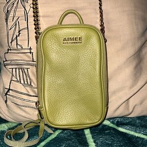 Aimee Kestenberg Lime Green Crossbody Bag
